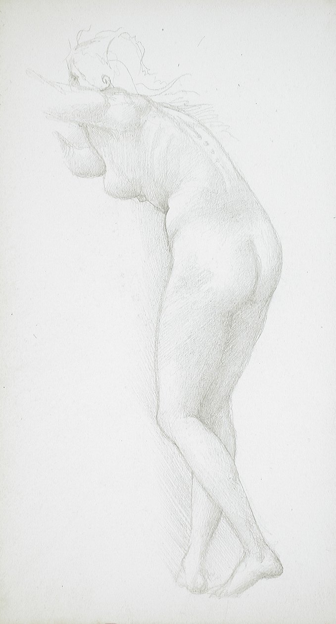 Női akt hátulról nézve alkotó: Edward Burne-Jones