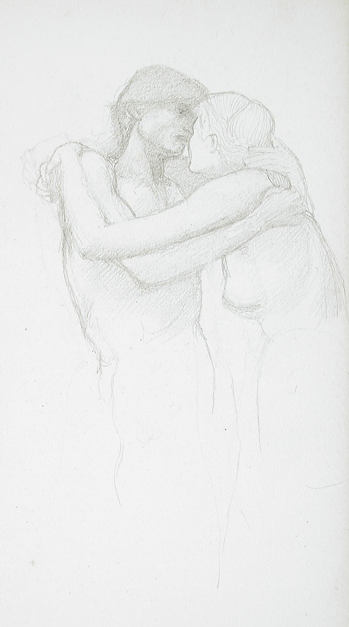 Ölelkező meztelen pár alkotó: Edward Burne-Jones