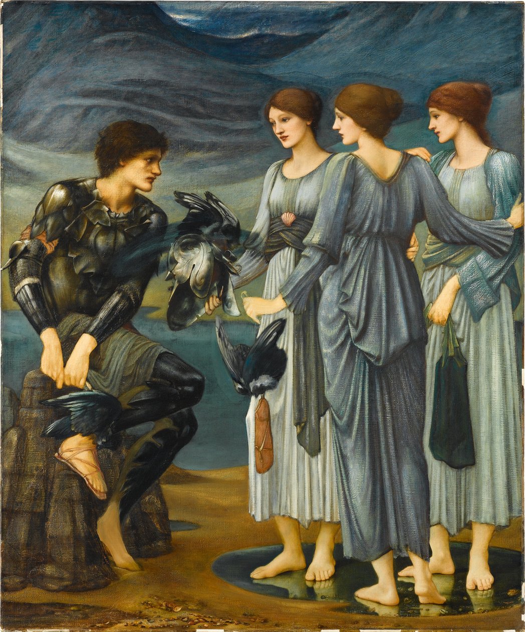 Perseusz és a tengeri nimfák alkotó: Edward Burne-Jones