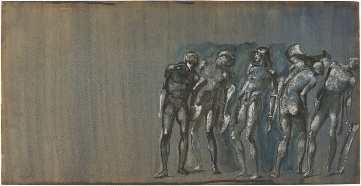 Phineusz és udvaroncai, akik kővé változtak alkotó: Edward Burne-Jones
