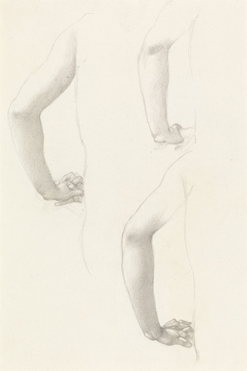 Egy kar és kezek tanulmányozása alkotó: Edward Burne-Jones