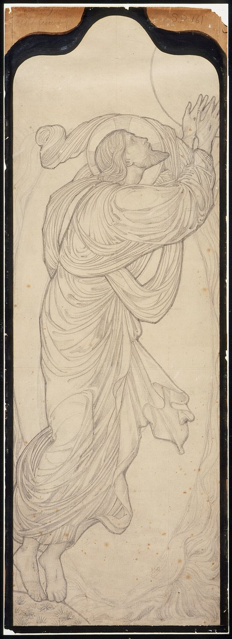 Krisztus-vázlat „A mennybemenetel” című festményhez alkotó: Edward Burne-Jones