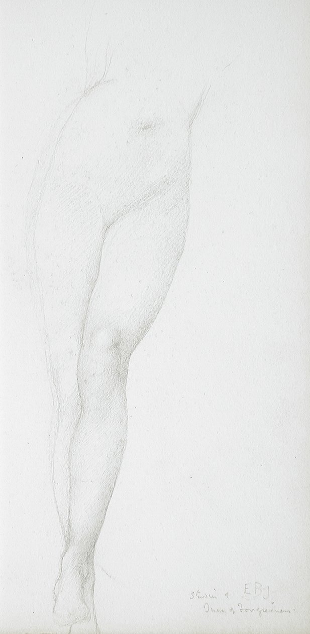 A női lábak tanulmányozása alkotó: Edward Burne-Jones