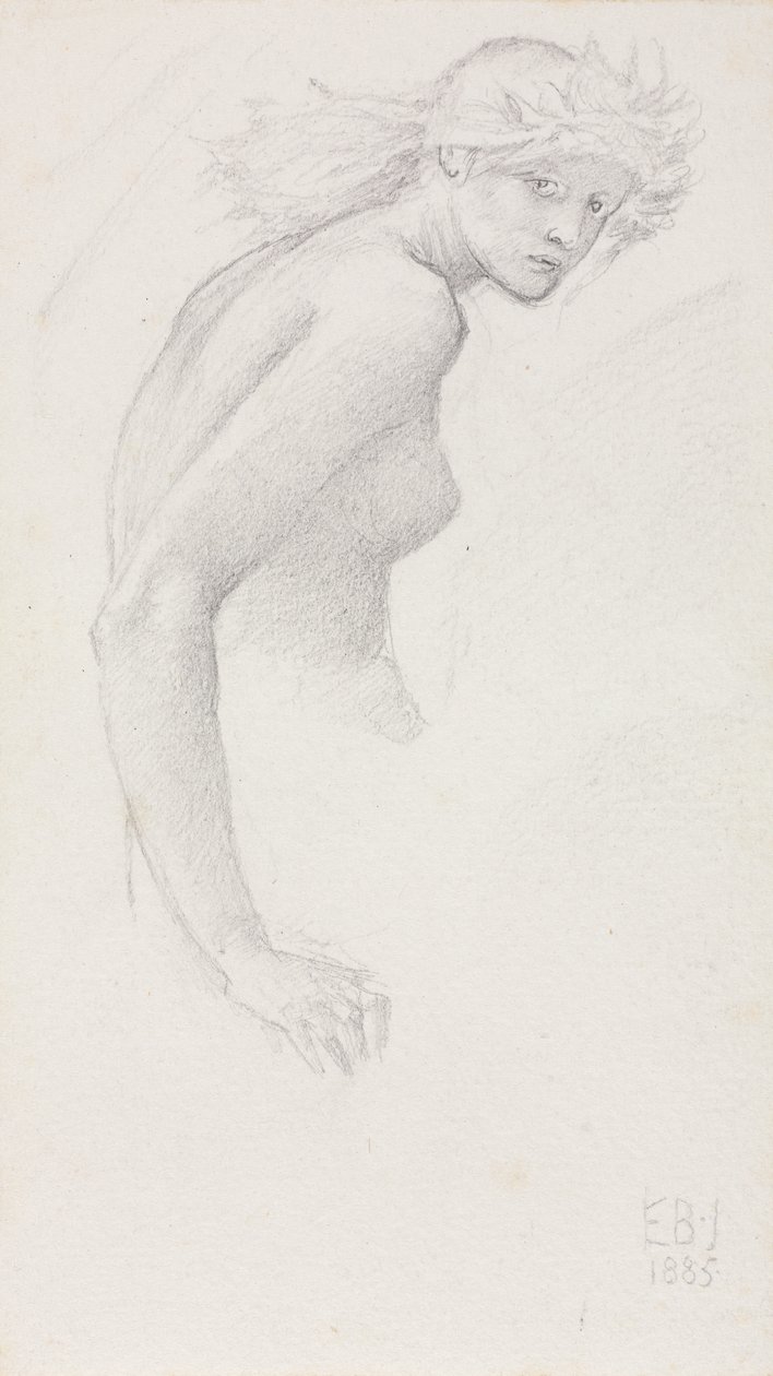 Egy női alak tanulmányozása alkotó: Edward Burne-Jones