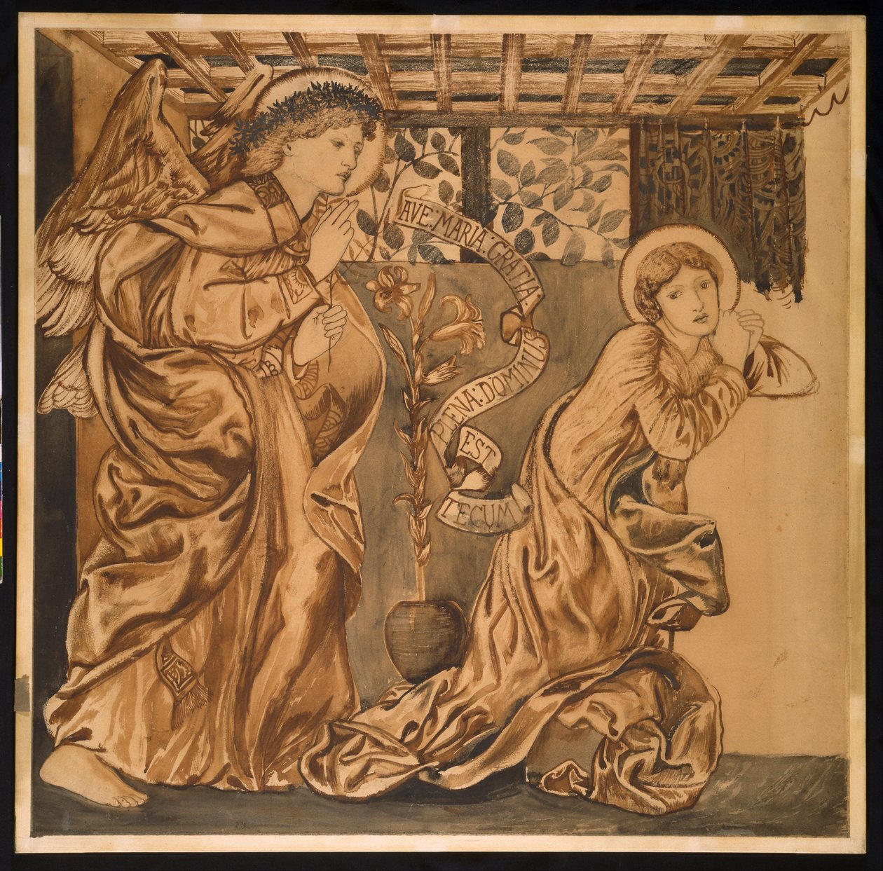 Az Angyali üdvözlet alkotó: Edward Burne-Jones