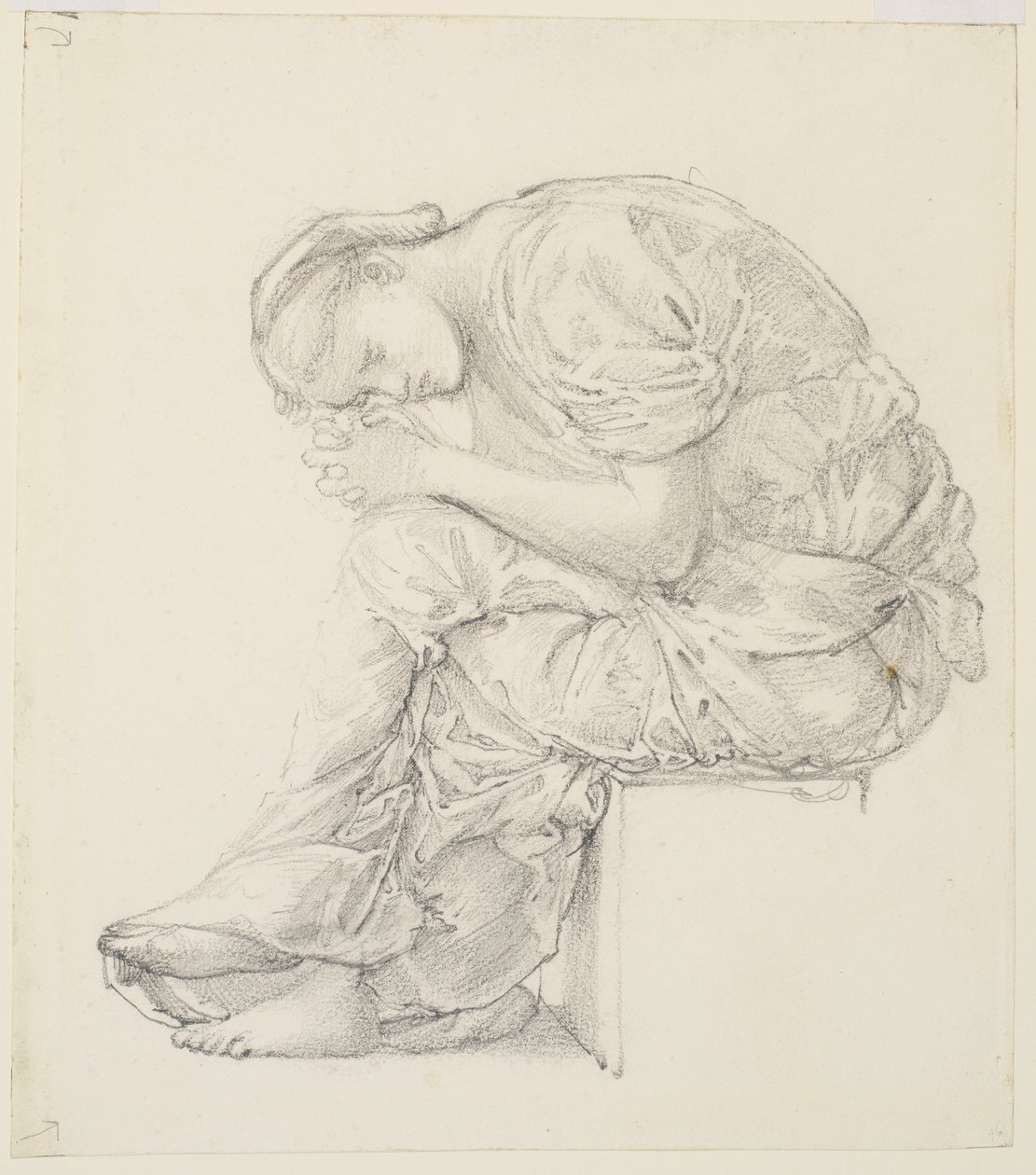 The Lament – Tanulmány a jobb oldali alakhoz alkotó: Edward Burne-Jones
