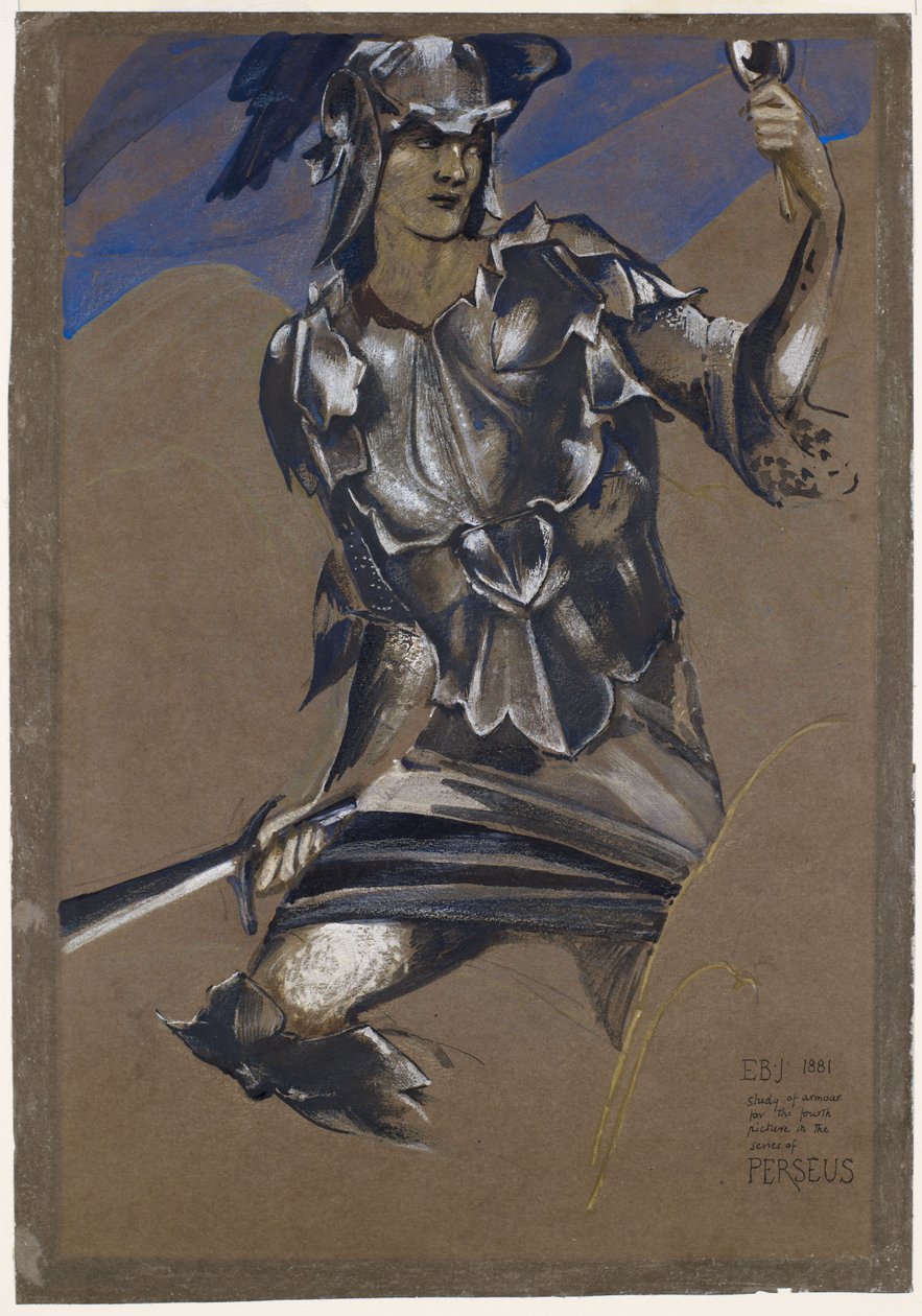 A Perseus sorozat - Perseus in Armor tanulmánya Medúza megtalálására alkotó: Edward Burne-Jones