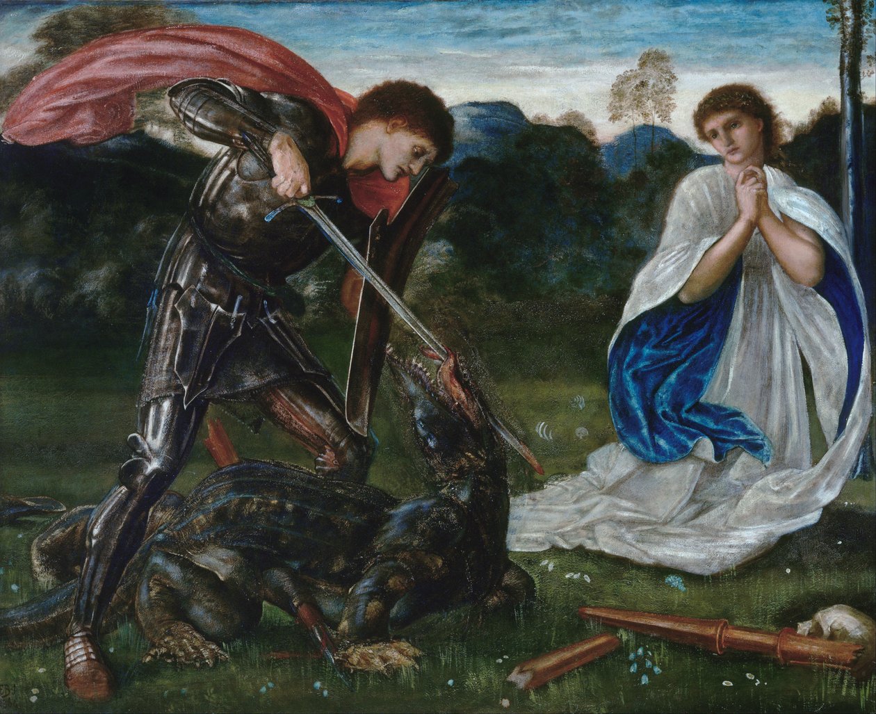 A harc: Szent György megöli a sárkányt VI. alkotó: Edward Burne-Jones