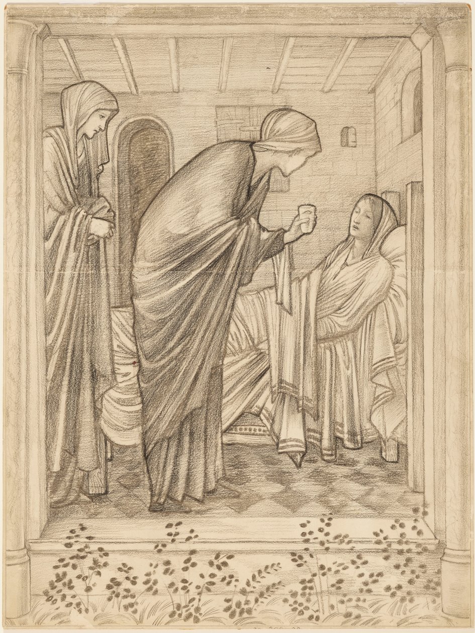 A betegek meglátogatása alkotó: Edward Burne-Jones