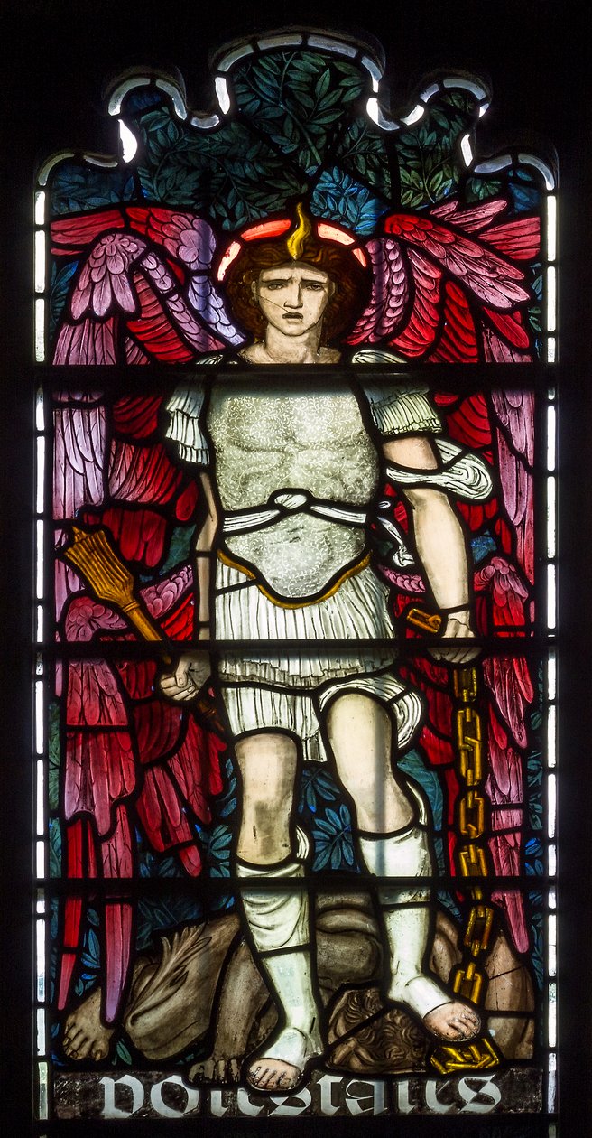 Cambridge, Jesus College Chapel, Morris & Co., Edward Burne-Jones, Potestates, 1873 alkotó: Edward Burne Jones