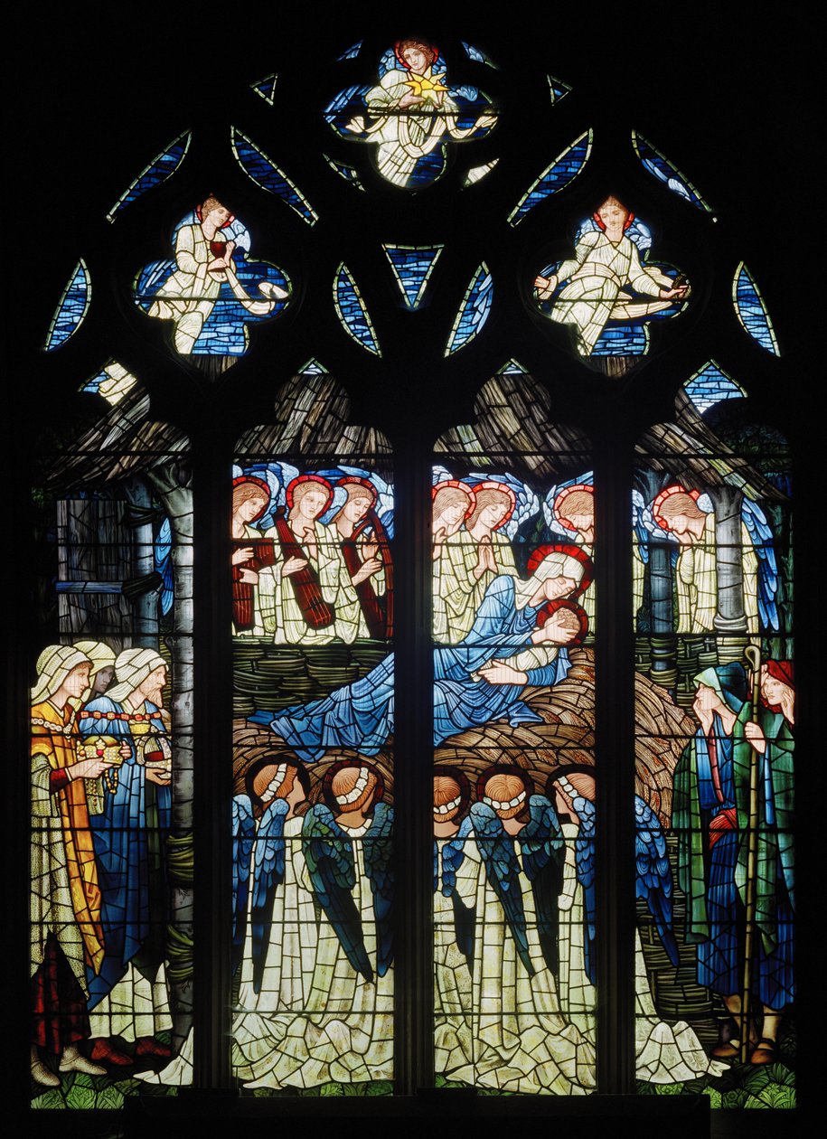 Harwarden, St Deiniol, Morris & Co., Edward Burne-Jones, Születés, 1898 alkotó: Edward Burne Jones