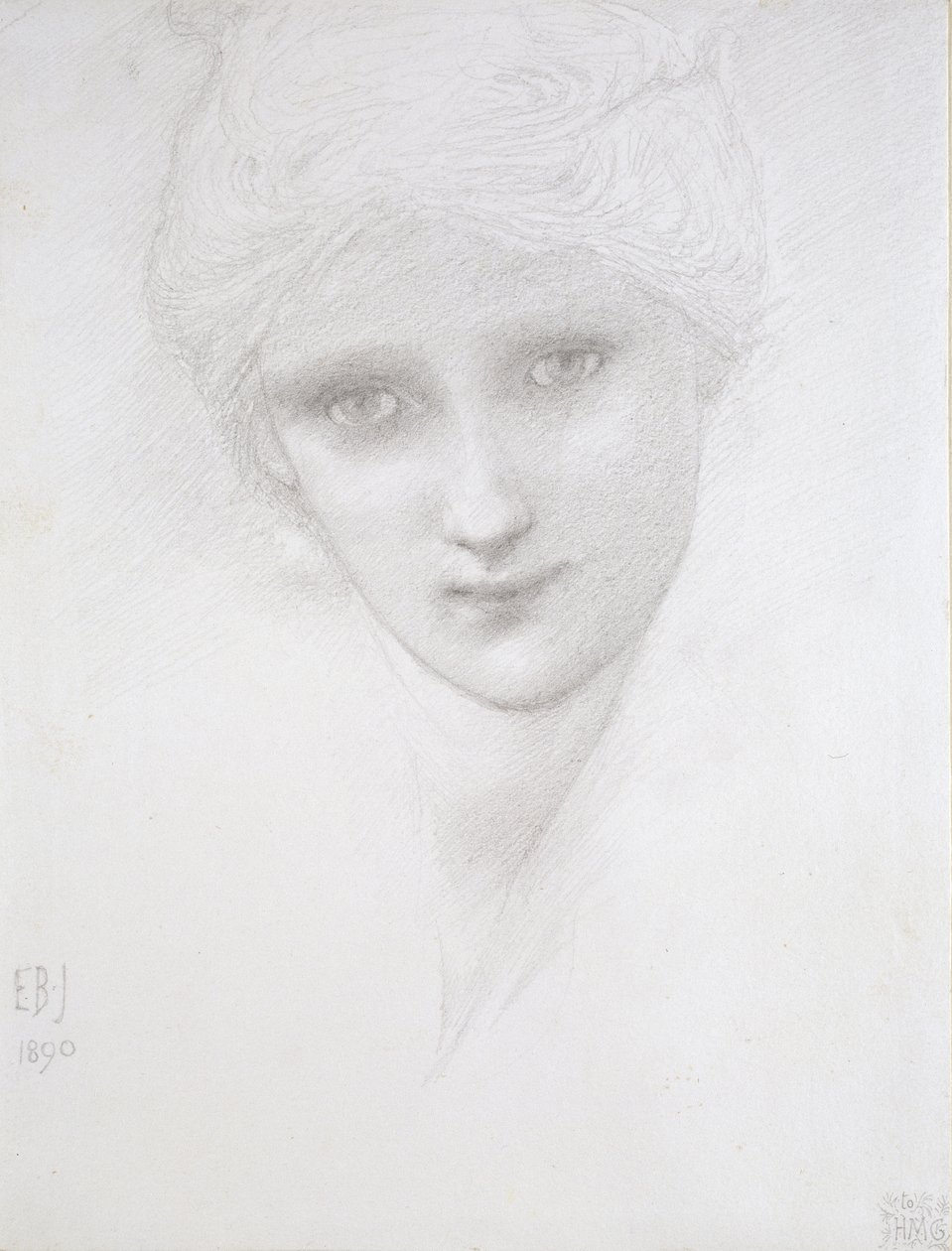 Egy nő feje, 1890 alkotó: Edward Burne Jones