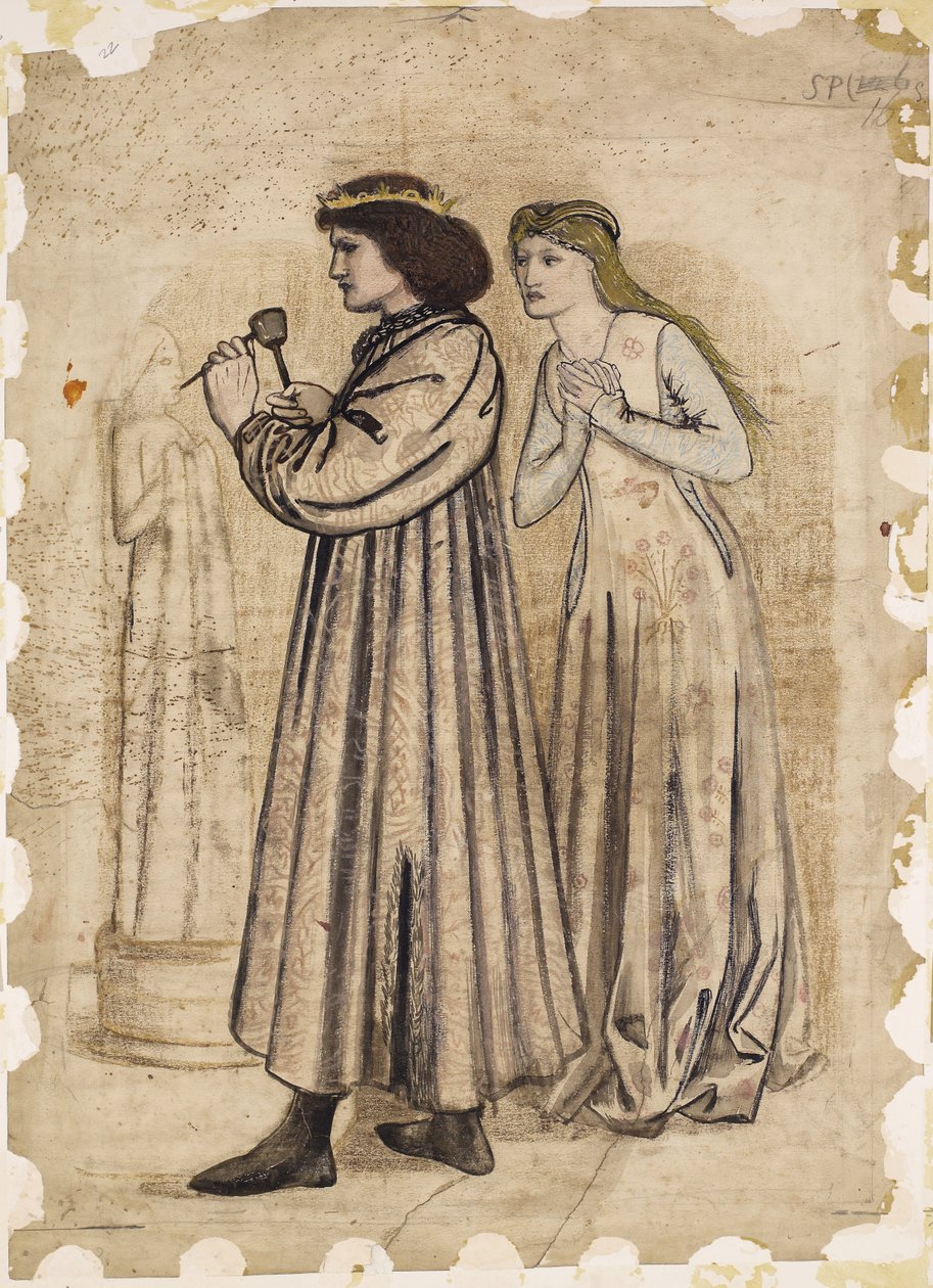 René király nászútja – szobor alkotó: Edward Burne Jones