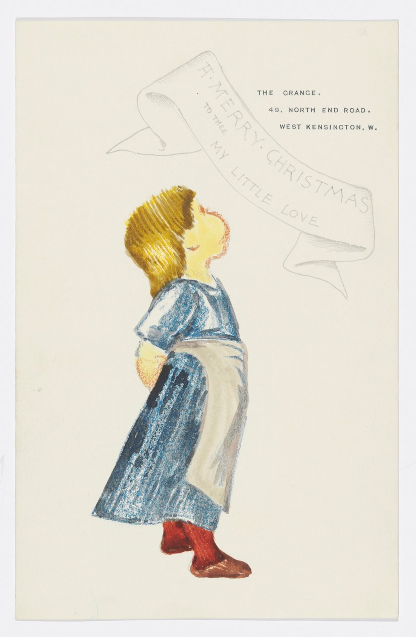 Levél a művész unokájának, Angela Thirkellnek (ceruza papíron) alkotó: Edward Burne Jones