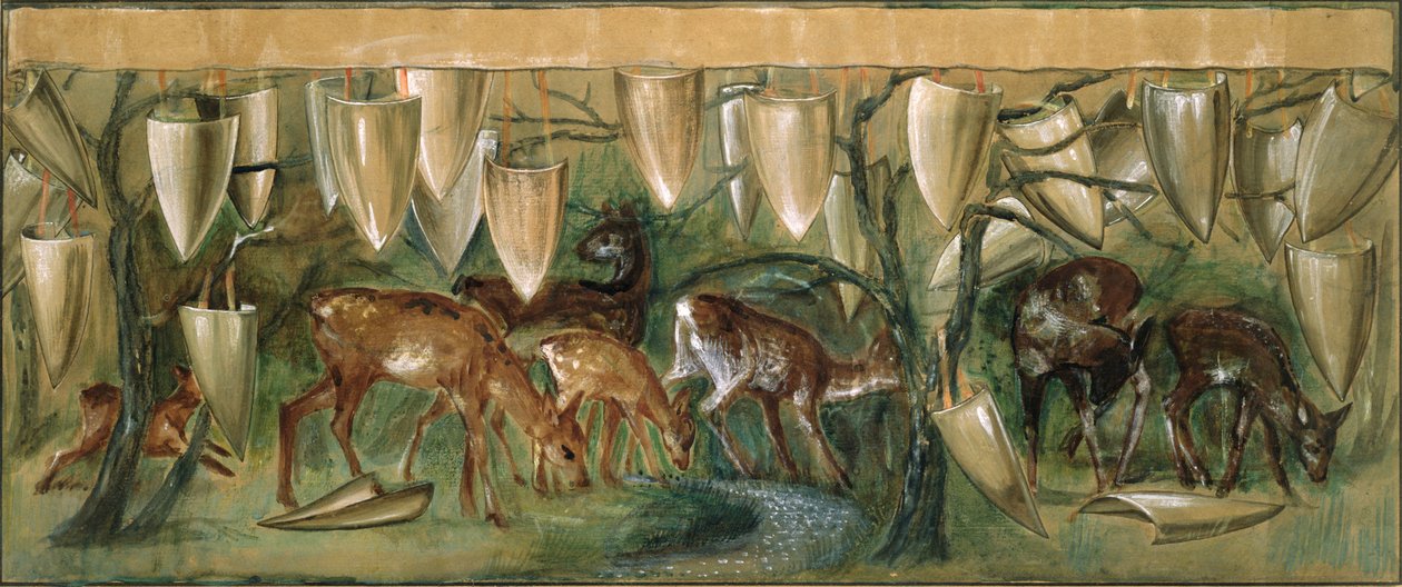 Tanulmány a Szent Grál gobelinekhez alkotó: Edward Burne Jones