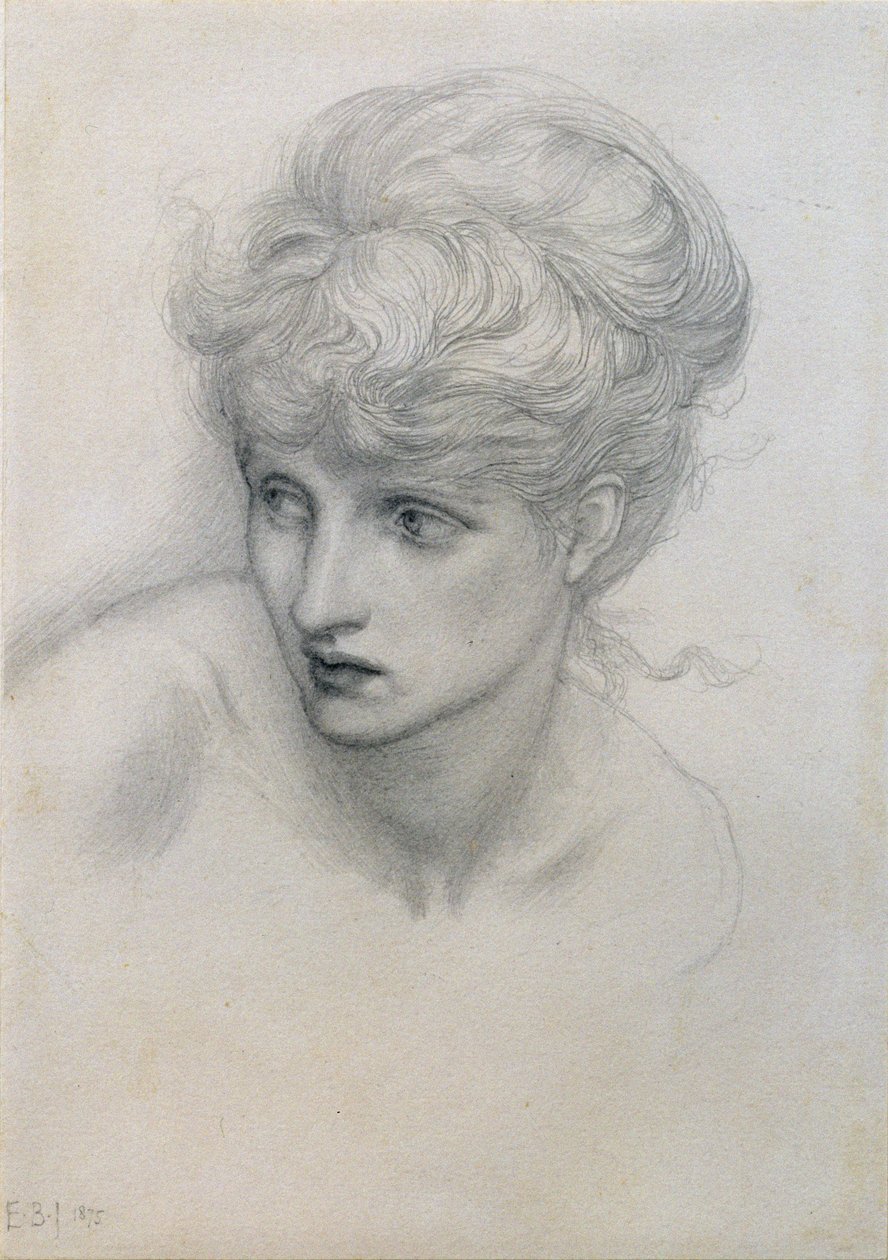 Tanulmány a lány fejéről (lásd még: 198345) alkotó: Edward Burne Jones
