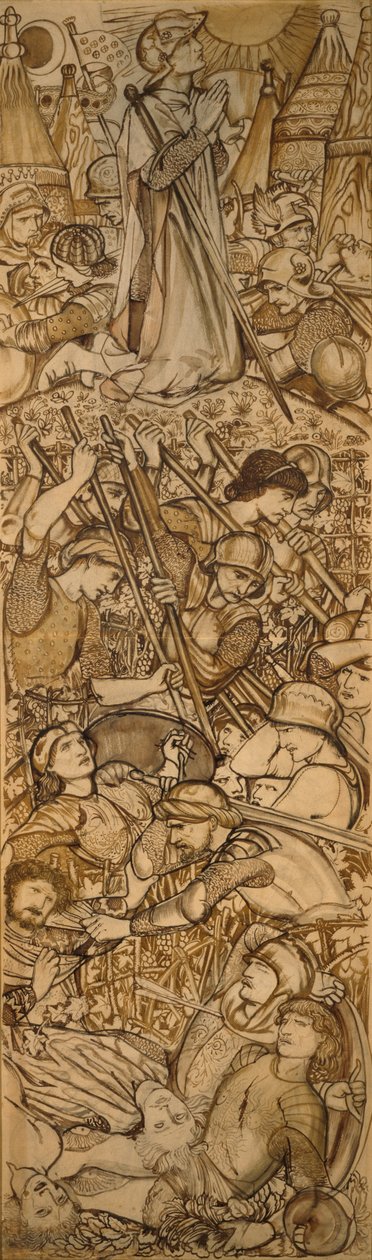 A bet-horoni csata - Józsué megparancsolja a Napnak és a Holdnak, hogy álljanak meg alkotó: Edward Burne Jones