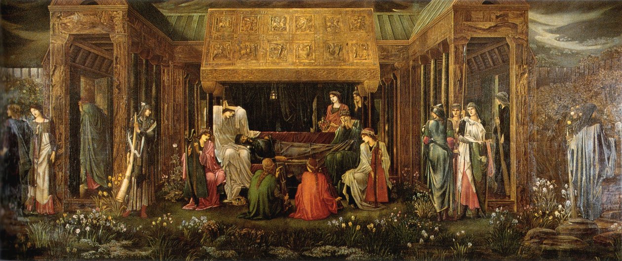 Arthur utolsó álma Avalonban alkotó: Edward Burne Jones