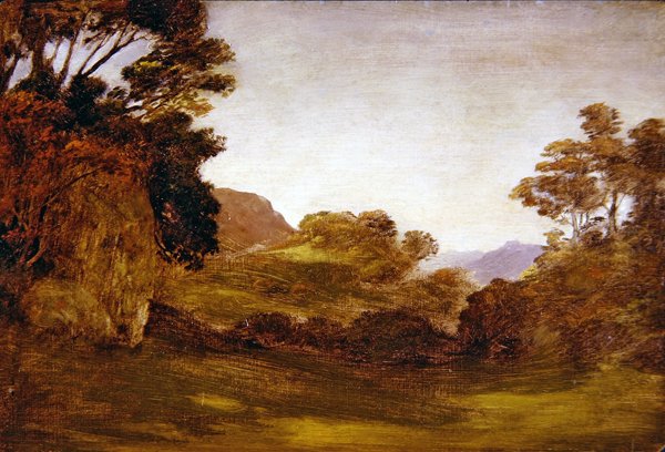 Egy út egy erdős tájban (olaj, tábla) alkotó: Edward Calvert