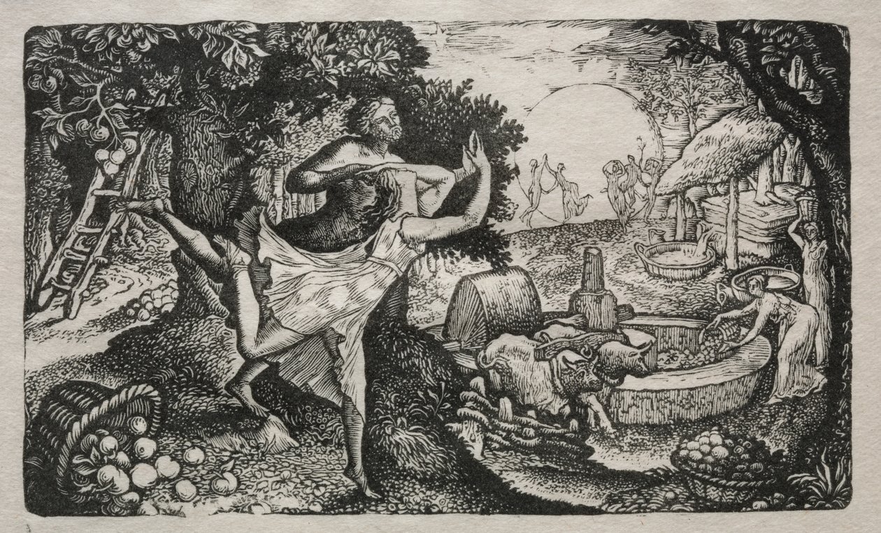 A Cyder-lakoma: Az öröm és a hálaadás látomása alkotó: Edward Calvert