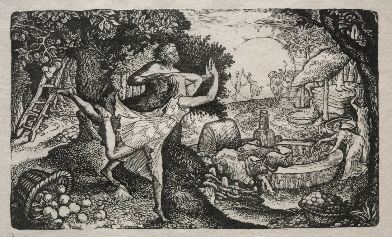 The Cyder Feast: Az öröm és a hálaadás látomása, 1829. alkotó: Edward Calvert