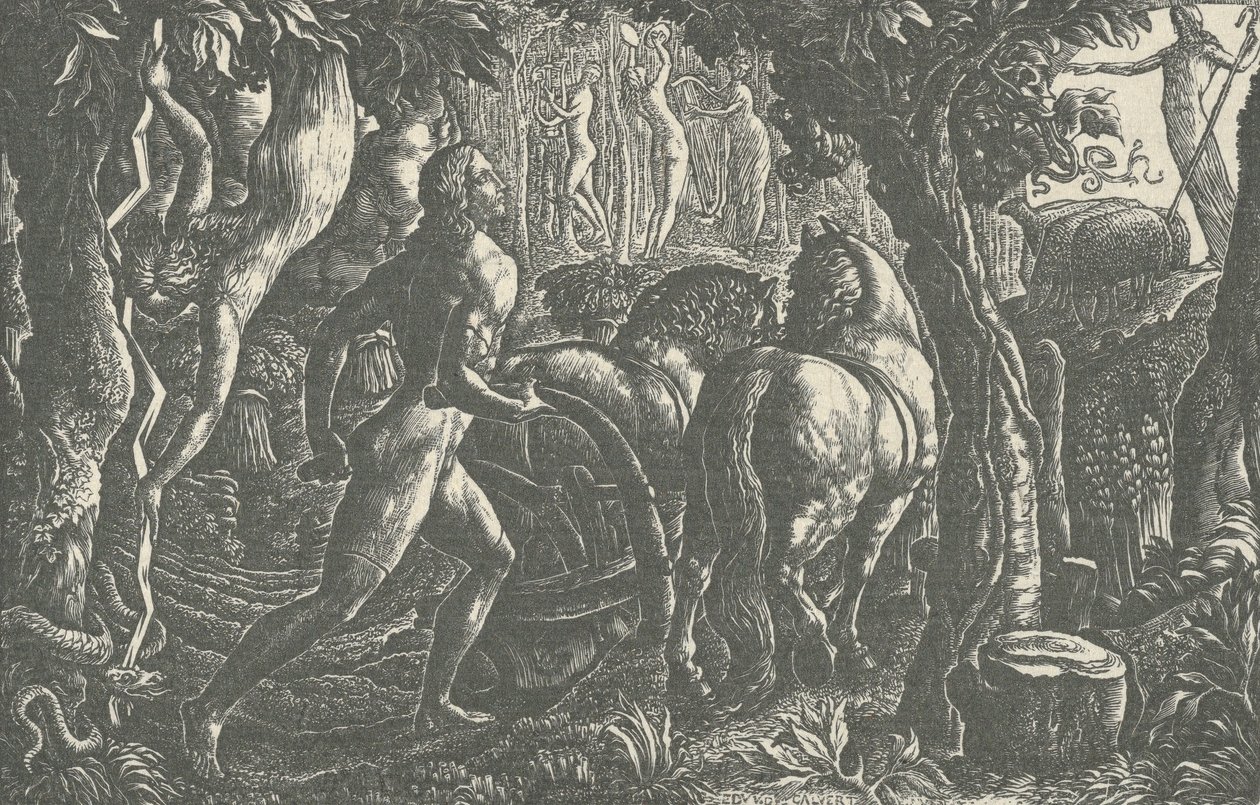 A szántó, 1827. alkotó: Edward Calvert