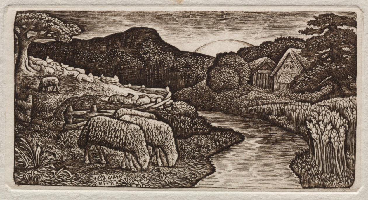 Legelőjének juha alkotó: Edward Calvert