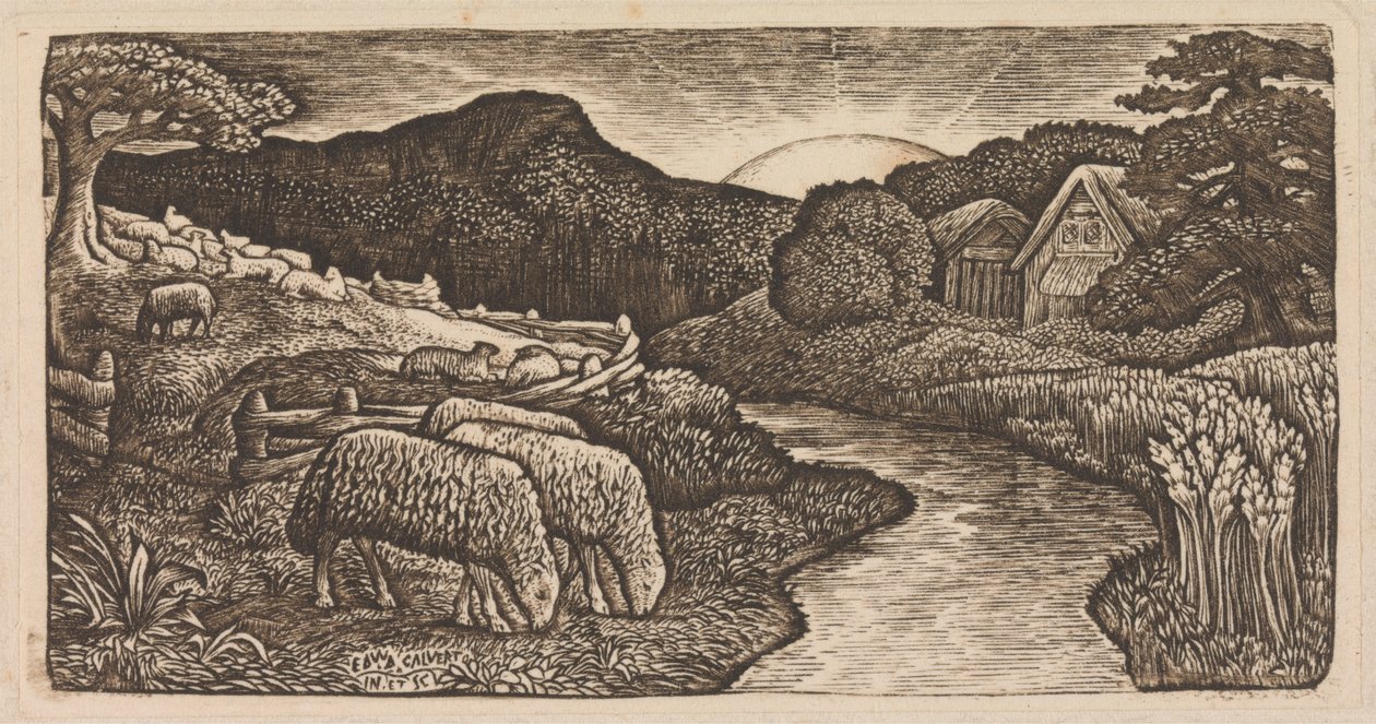 Legelőjének juha alkotó: Edward Calvert