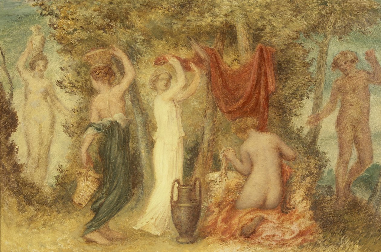 Fogadalmi felajánlások – klasszikus jelenet (olaj, malomdeszka) alkotó: Edward Calvert