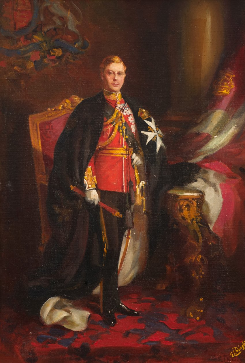 HRH VIII. Edward király, 1936 körül (olaj a fedélzeten) alkotó: Edward Caruana Dingli