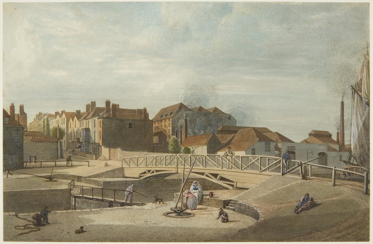 Bathurst-medence (ceruza és akvarell papíron) alkotó: Edward Cashin