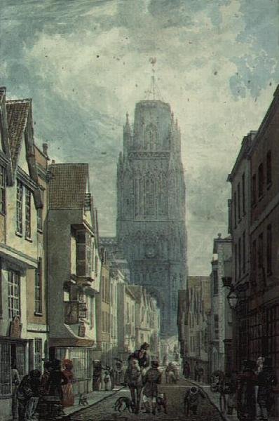 Redcliffe Street, Bristol, a St. Mary Redcliffe templom tornyával alkotó: Edward Cashin