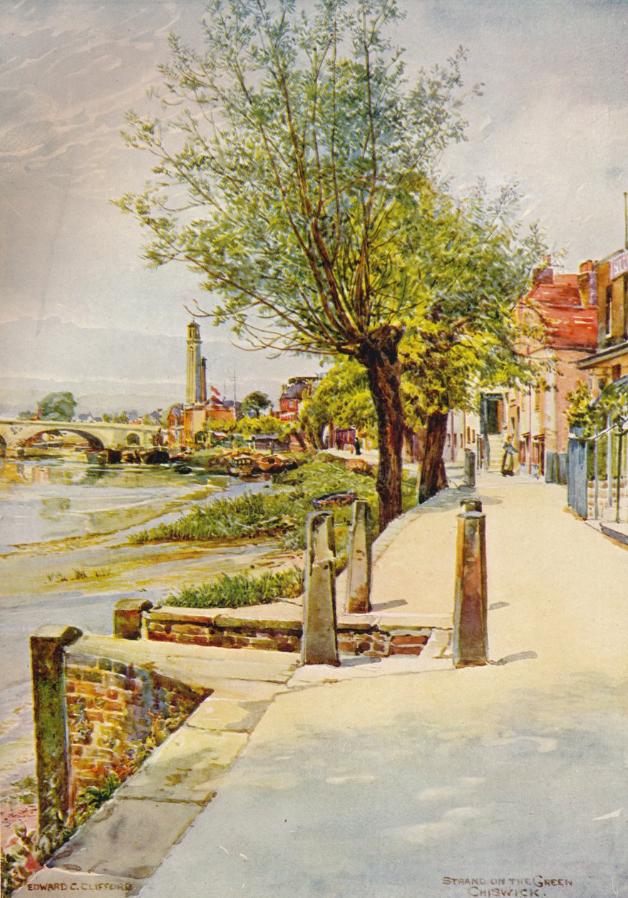 „Strand on the Green Chiswick”, 1905, 1915 alkotó: Edward Charles Clifford