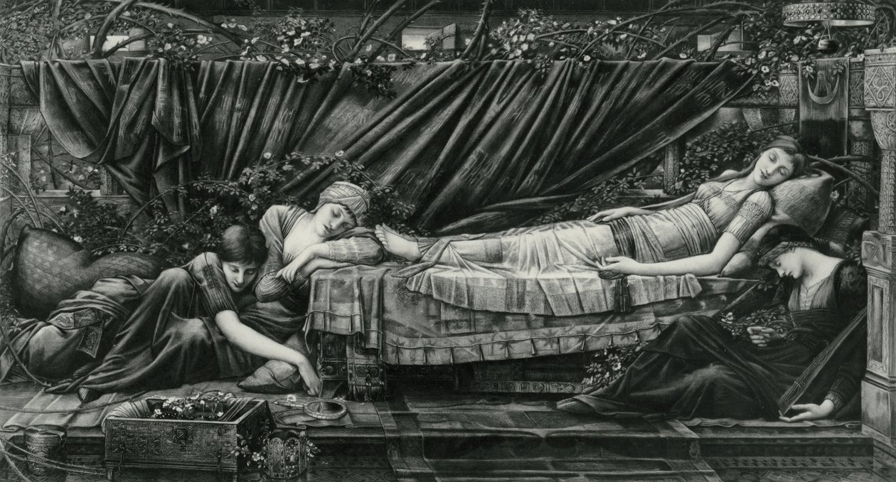A Rose Bower, a Briar Rose sorozatból alkotó: Edward Coley (after) Burne Jones