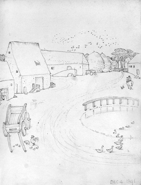 Egy farm, december 4 alkotó: Edward Coley Burne Jones