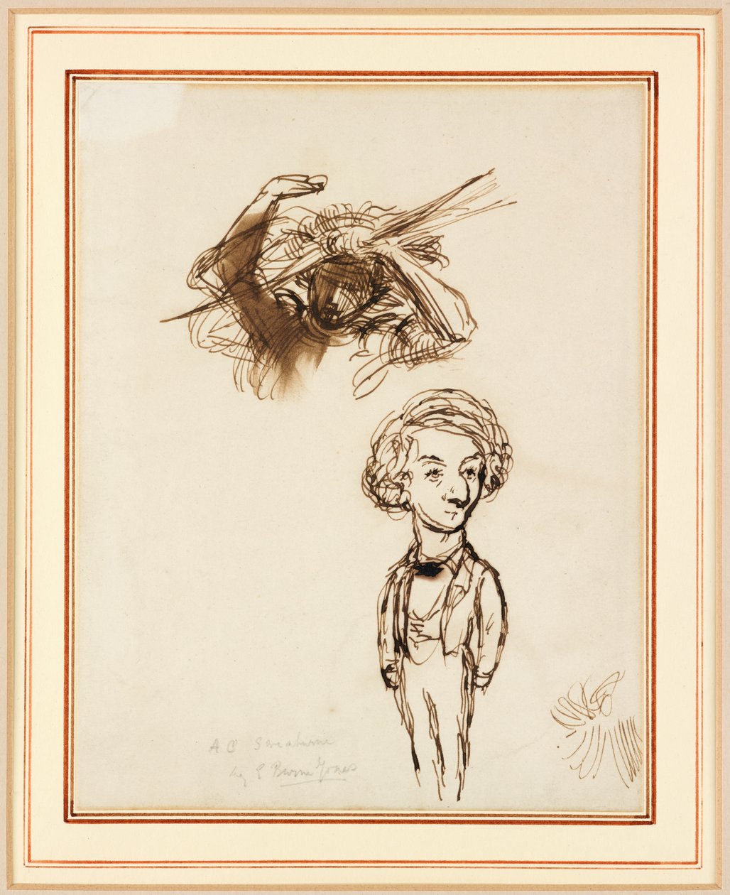 Algernon Charles Swinburne karikatúrája alkotó: Edward Coley Burne Jones