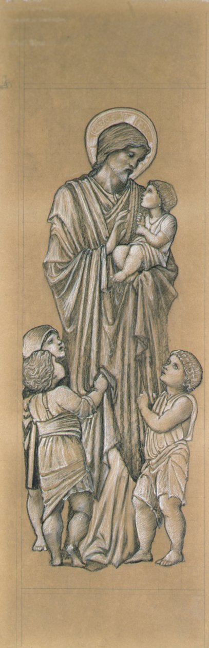 Krisztus áldja meg a kisgyermekeket alkotó: Edward Coley Burne Jones