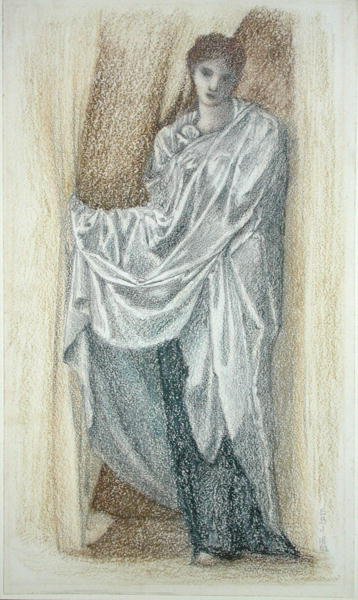 Ábratanulmány (pasztell papíron) alkotó: Edward Coley Burne Jones