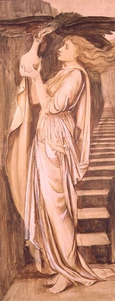 Psyche (akvarell) alkotó: Edward Coley Burne Jones