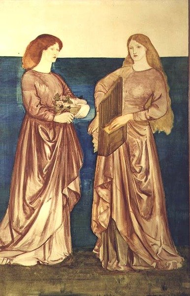 Szent Dorottya és Szent Cecília alkotó: Edward Coley Burne Jones