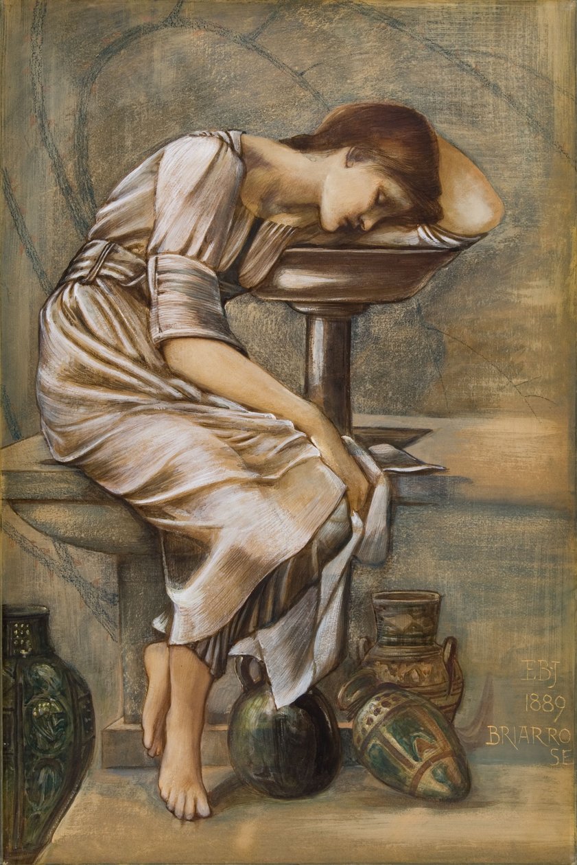 Tanulmány a Briar Rose sorozathoz alkotó: Edward Coley Burne Jones