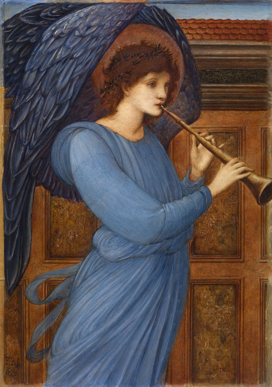 Az angyal (olaj a panelen) alkotó: Edward Coley Burne Jones