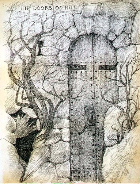 A pokol kapui (ceruza papíron) alkotó: Edward Coley Burne Jones