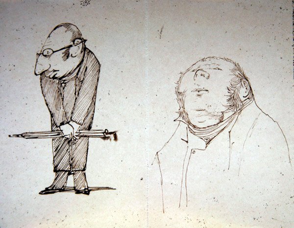 Két patrónus (ceruza papíron) alkotó: Edward Coley Burne Jones
