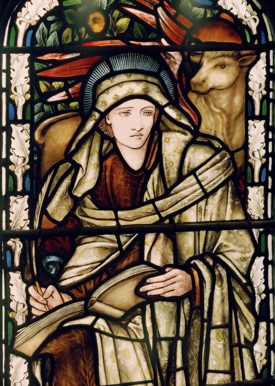 Birmingham, St Martin In The Bull Ring, Morris & Co., Edward Burne-Jones, St Luke, 1876 alkotó: Edward Burne Jones
