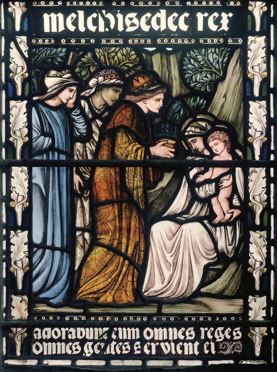 Birmingham, St Martin In The Bull Ring, Morris & Co., Edward Burne-Jones, The Adoration of The Magi, 1876 alkotó: Edward Burne Jones