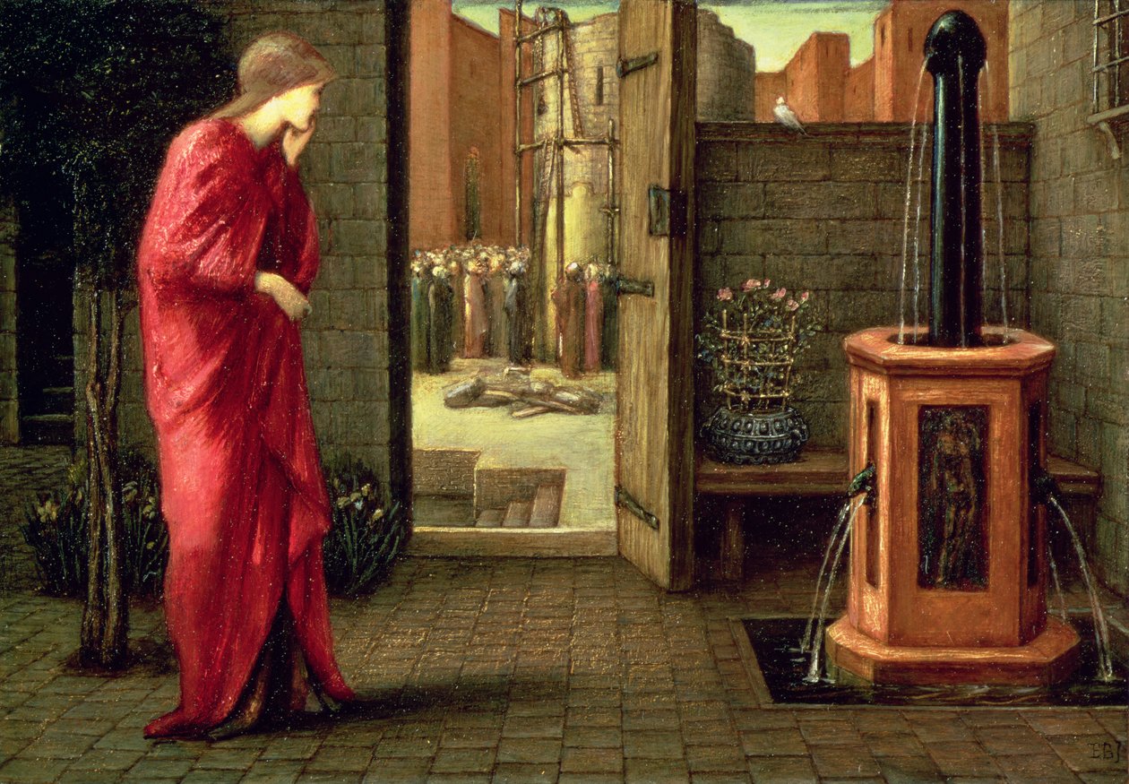 Danae a Brazen-torony építését nézi, 1872 alkotó: Edward Burne Jones