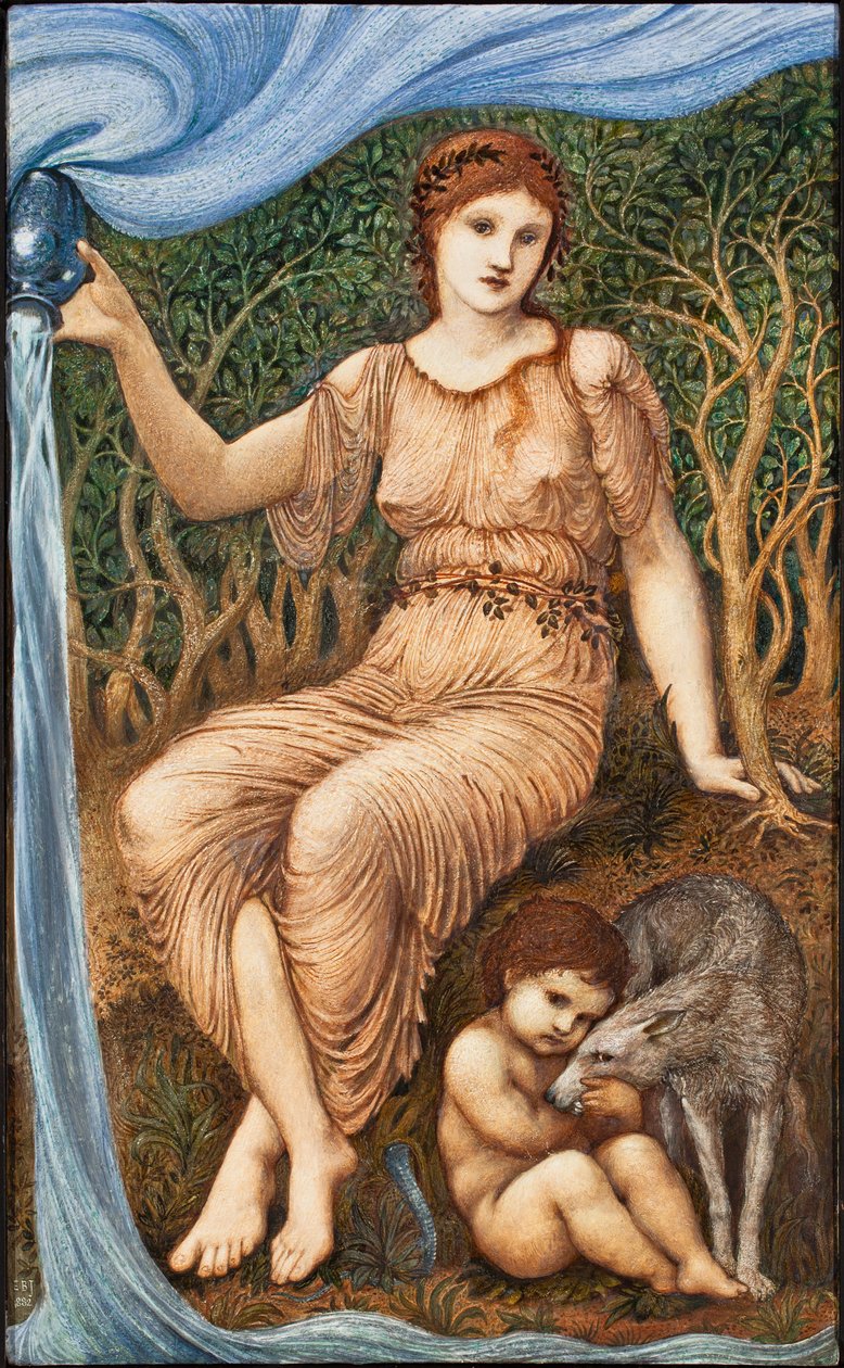 Földanya, 1882 (enkausztika a panelen) alkotó: Edward Burne Jones