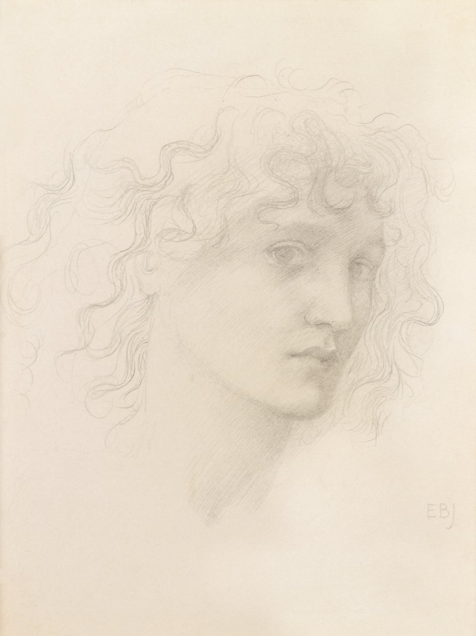 May Morris feje (ceruza) alkotó: Edward Burne Jones
