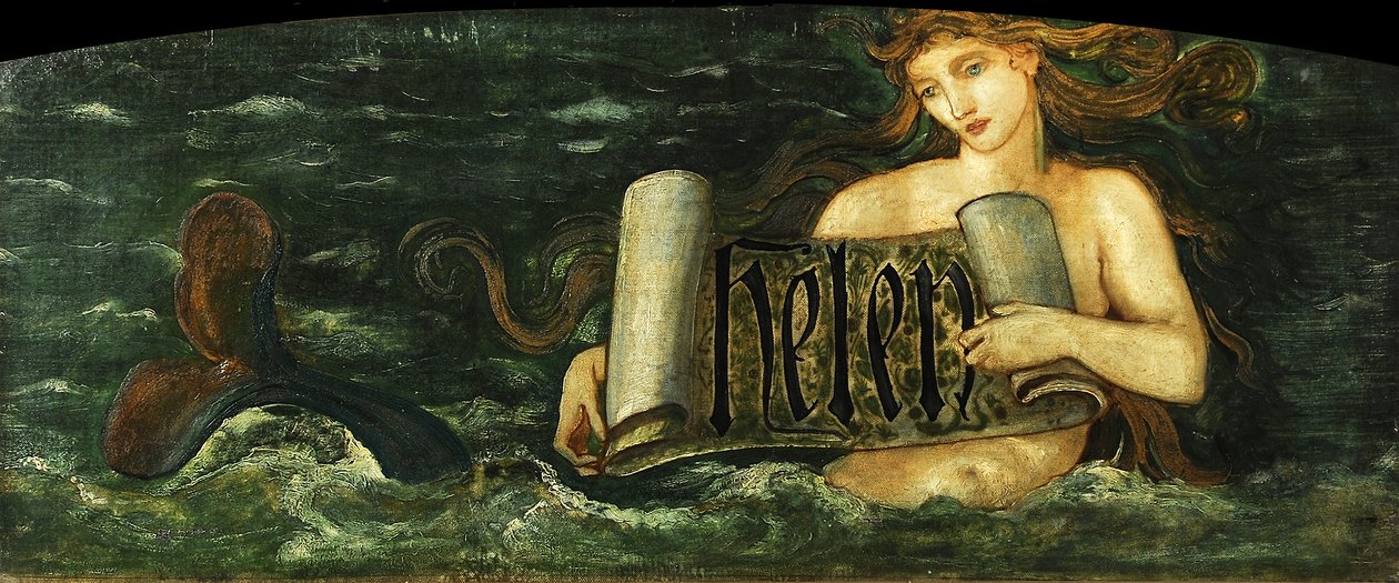 Helen, sellő, 1880 körül alkotó: Edward Burne Jones
